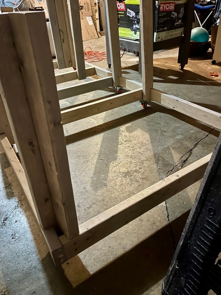 Image of woodworking table frame