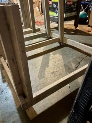 Image of woodworking table frame