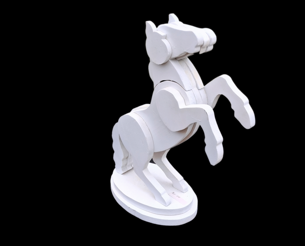 Horse standing on back legs